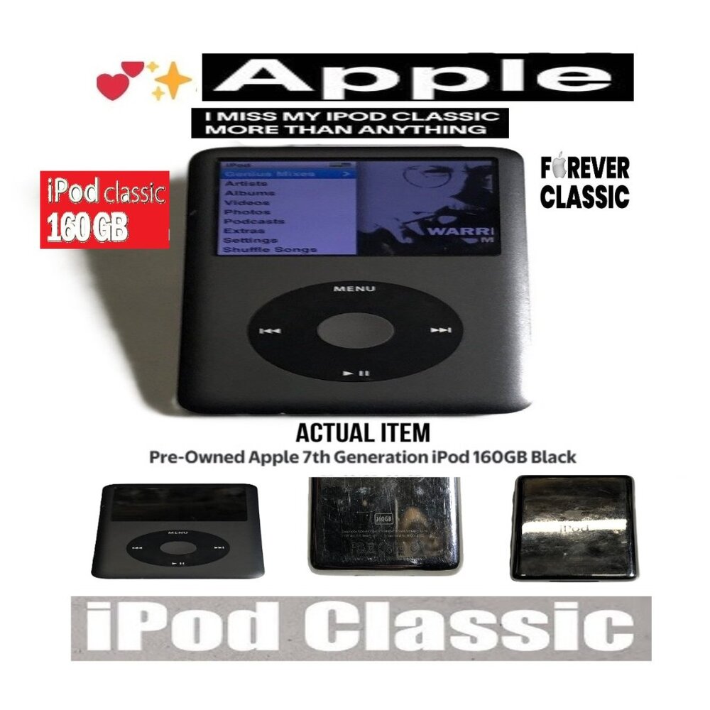 🛑 APPLE Classic ➕ IPOD Vintage 🆒 MEDIA PLAYER Music 160GB Songs 💸 BUY NOW ‼️